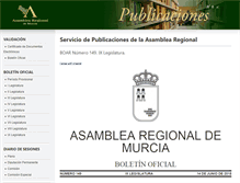 Tablet Screenshot of hermes.asambleamurcia.es